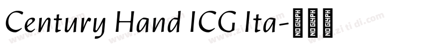 Century Hand ICG Ita字体转换